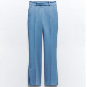 Zara Blue MID RISE TROUSERS